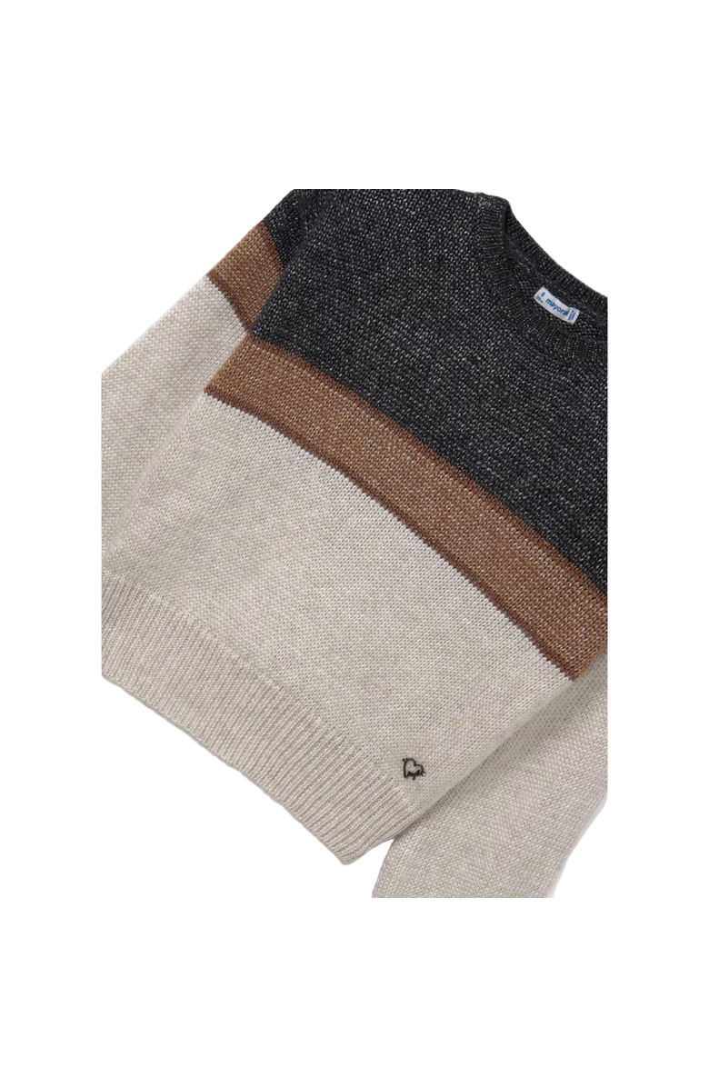 Mayoral Color Block Sweater, Alternate, color, Beige