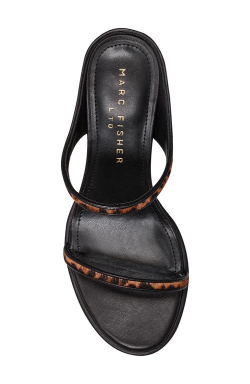 Marc Fisher Alondely Genuine Calf Hair Kitten Heel Slide Sandal