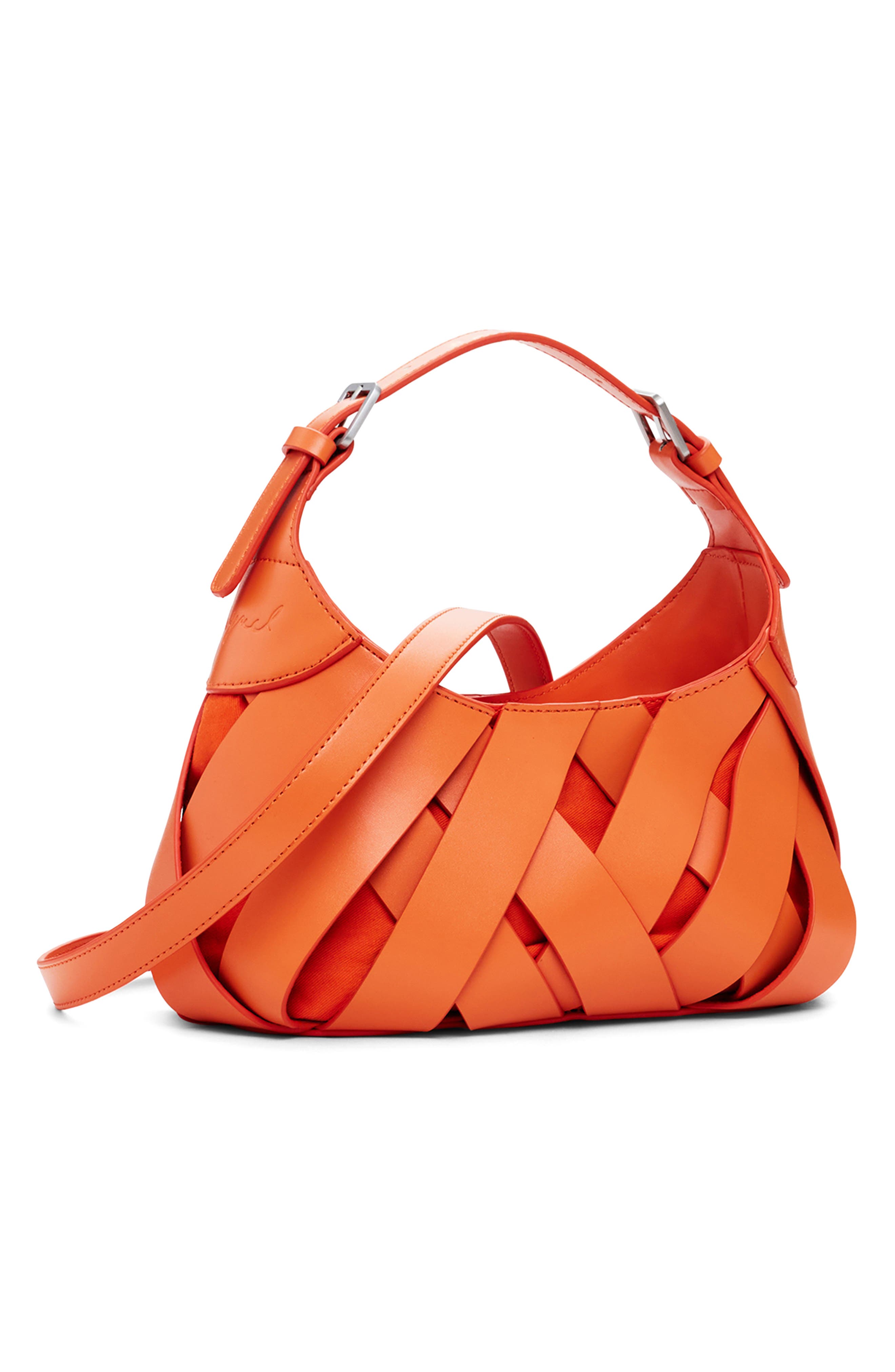Desigual Faux Leather Shoulder Bag, Alternate, color, Orange