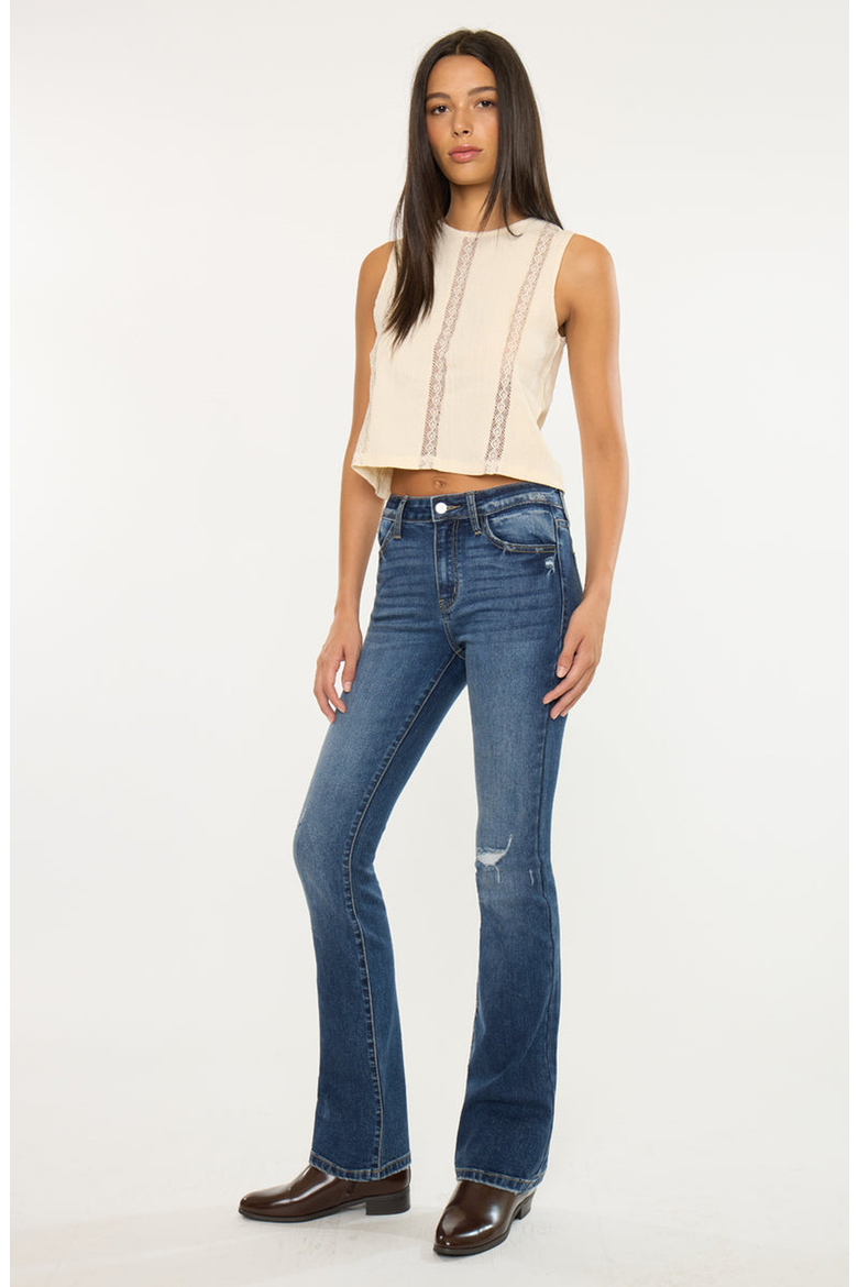 Brooklyn Essentials High Rise Skinny Bootcut Jeans, Alternate, color, Dark Wash