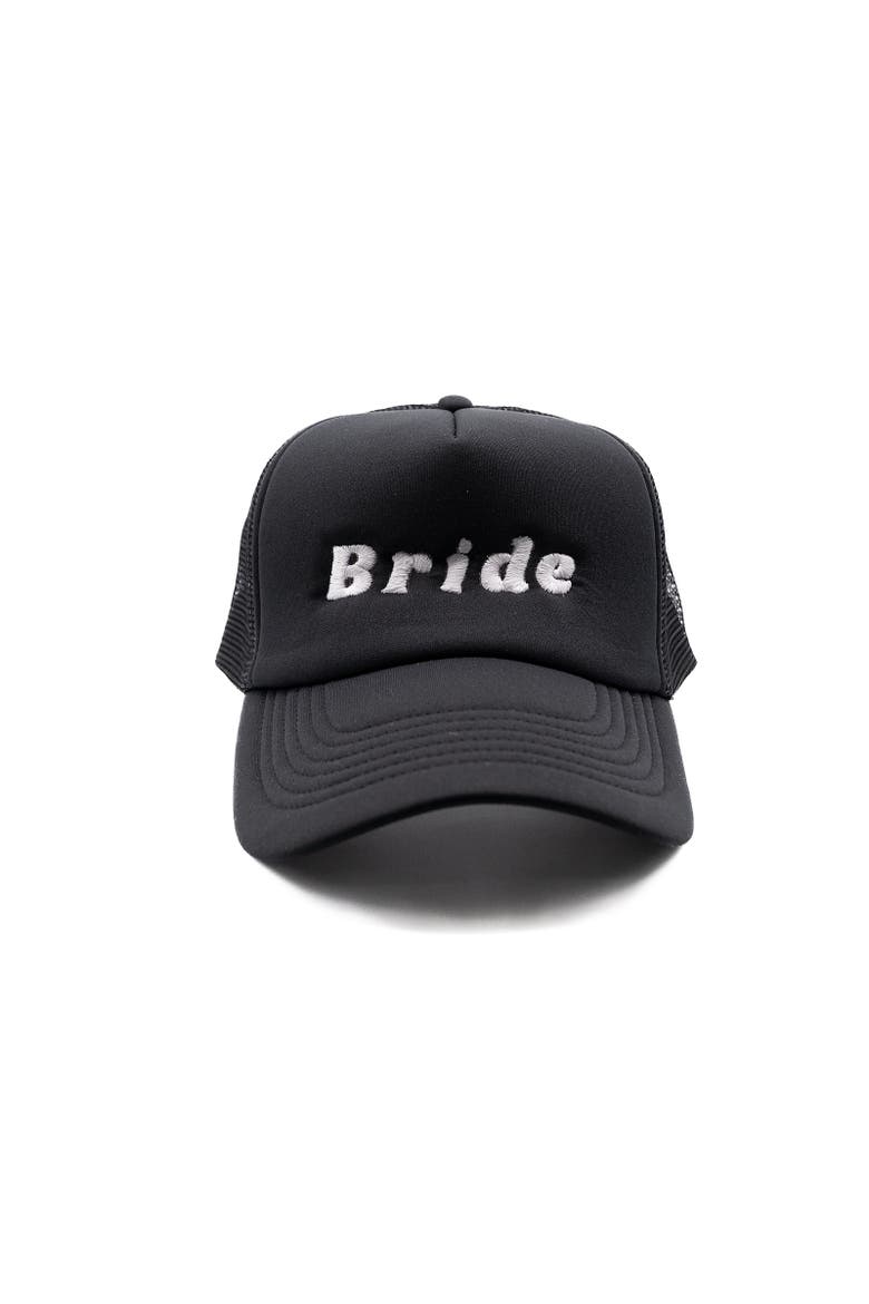 Bride Foam Trucker Hat, Main, color, Black