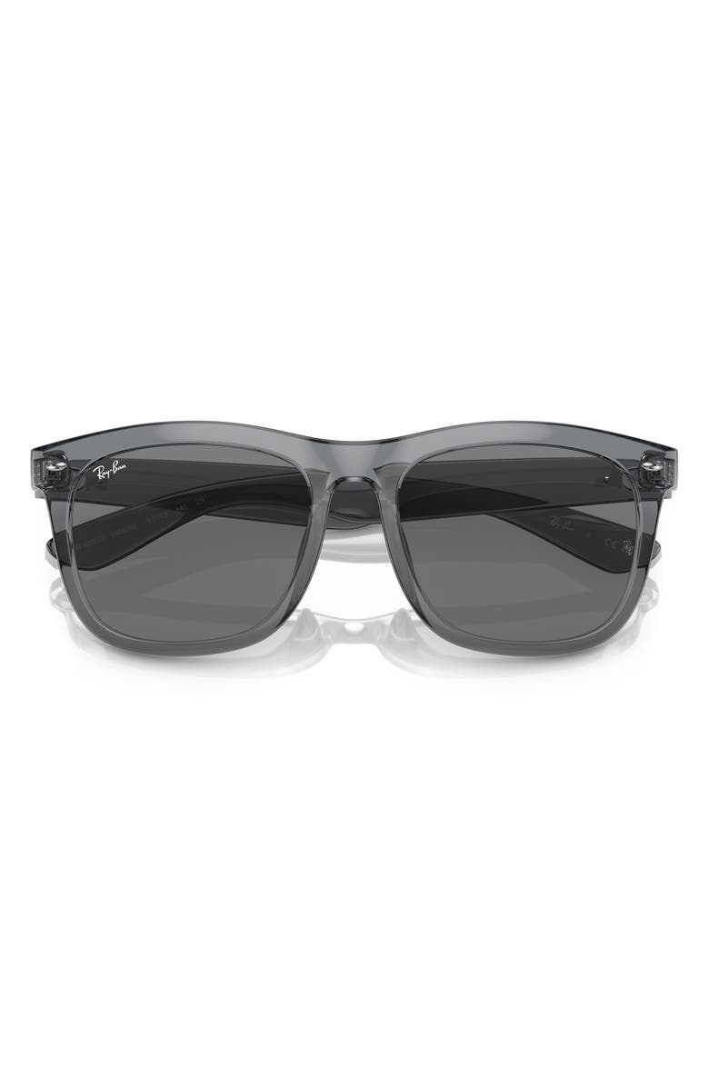 Ray-Ban 56mm Square Sunglasses, Alternate, color, Transparent Grey / Dark Grey