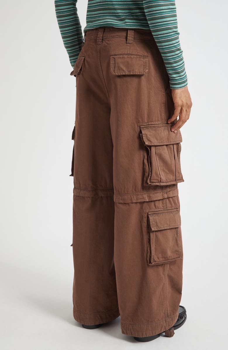 ERL Gender Inclusive Zip-Off Cargo Pants, Alternate, color, Brown