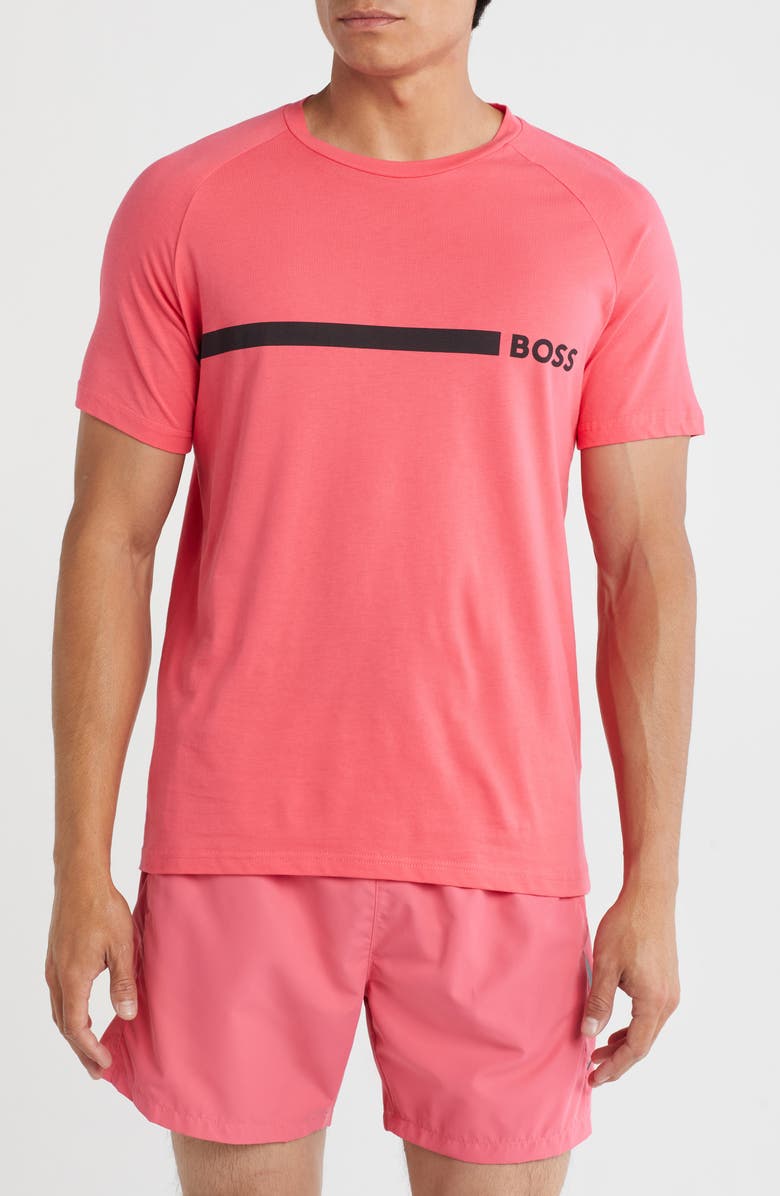 BOSS Slim Fit Cotton Graphic T-Shirt, Main, color, 