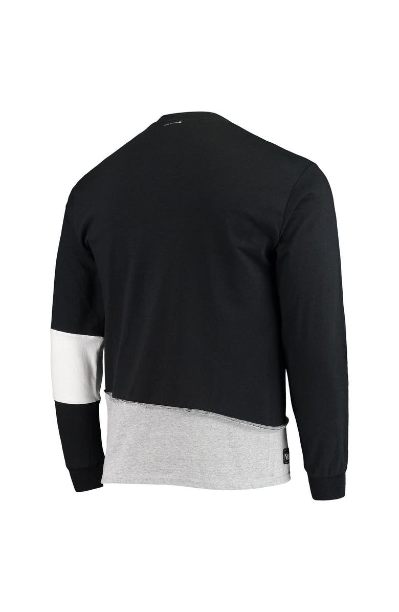 REFRIED APPAREL Men's Refried Apparel Black Atlanta Falcons Sustainable Angle Long Sleeve T-Shirt, Alternate, color,