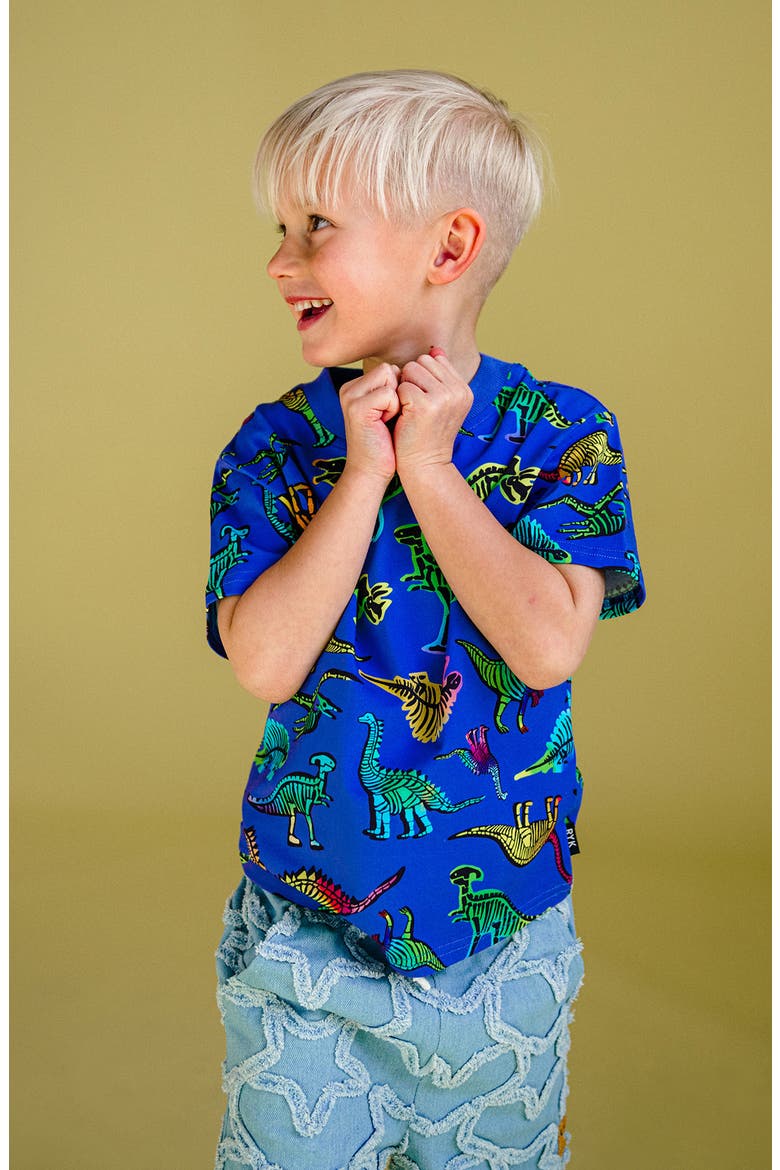Kids' Dinosaur Graphic T-Shirt, Alternate, color, DINO BLUE