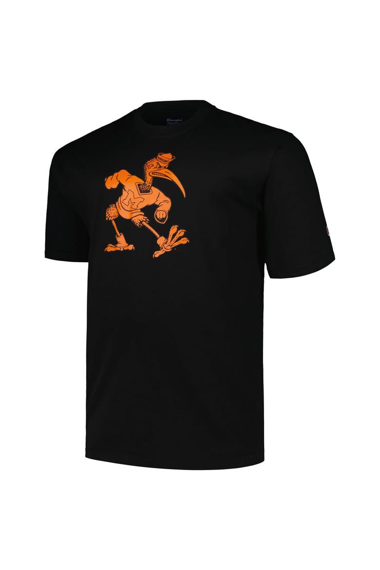 Men's Profile Black Miami Hurricanes Big & Tall Pop T-Shirt, Alternate, color, Black