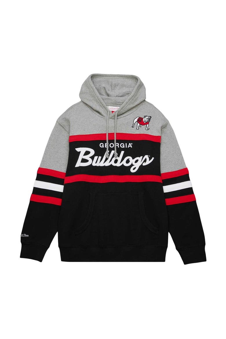 Men's Mitchell & Ness Black Georgia Bulldogs Head Coach Pullover Hoodie, Alternate, color, Black