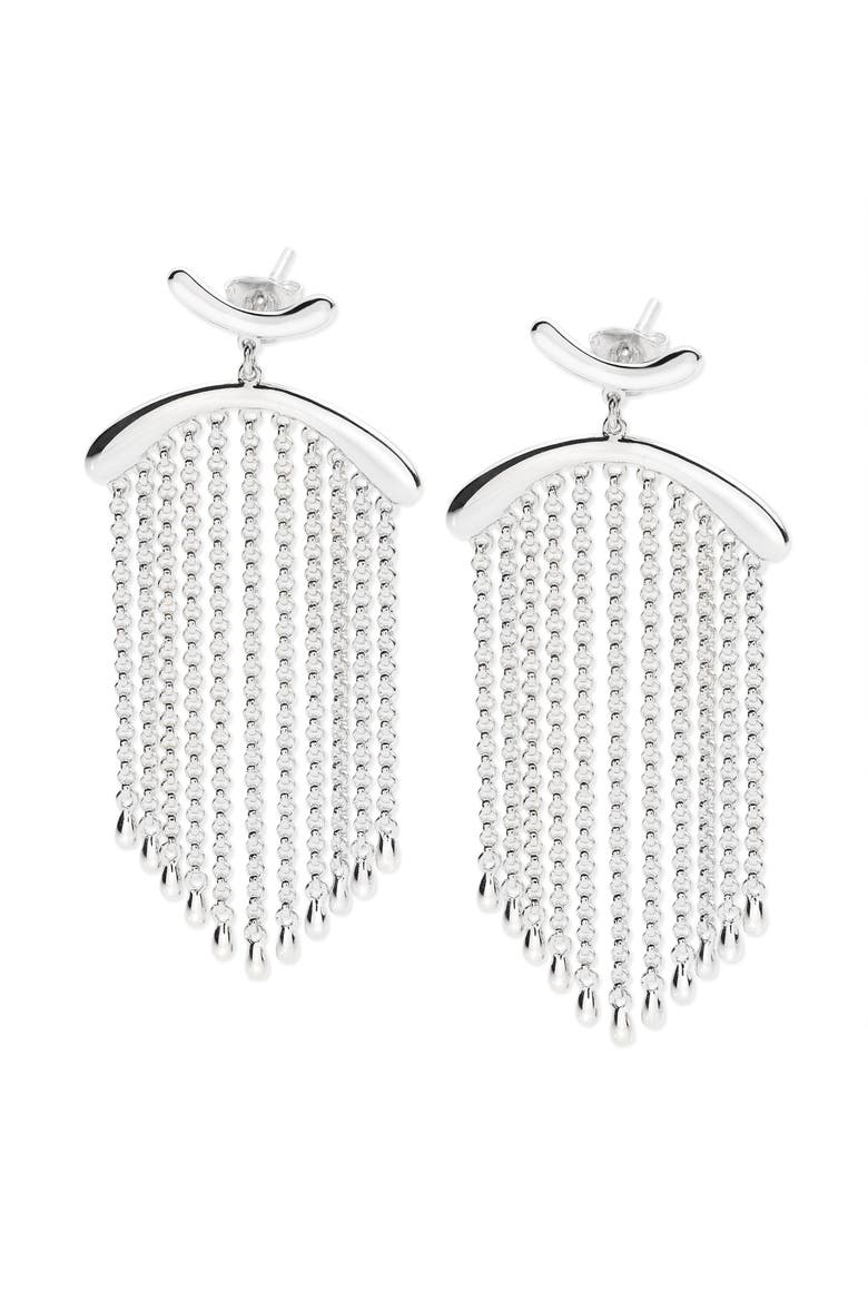 Falling Earrings, Main, color, Sterling Silver