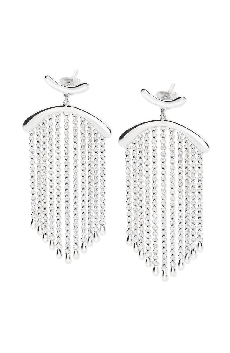 Lucy Quartermaine Falling Earrings, Main, color, Sterling Silver