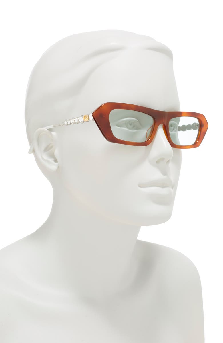 Gucci 56mm Rectangle Sunglasses, Alternate, color,