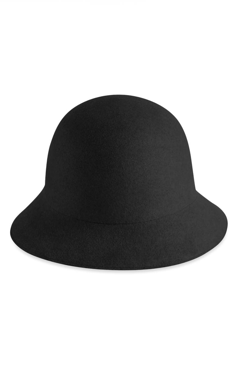 Helen Kaminski Mariko Wool Felt Bucket Hat, Alternate, color, Black/Blac