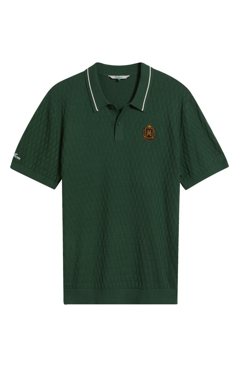 Malbon Golf Crest Embroidered Polo, Alternate, color, Myrtle