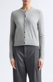 Maria McManus Lace Trim Recycled Cashmere Blend Cardigan