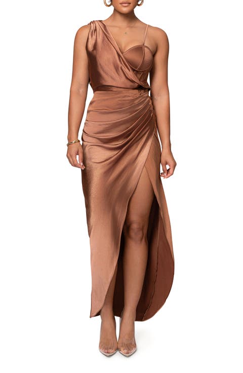 Anastacia Bustier Satin Gown