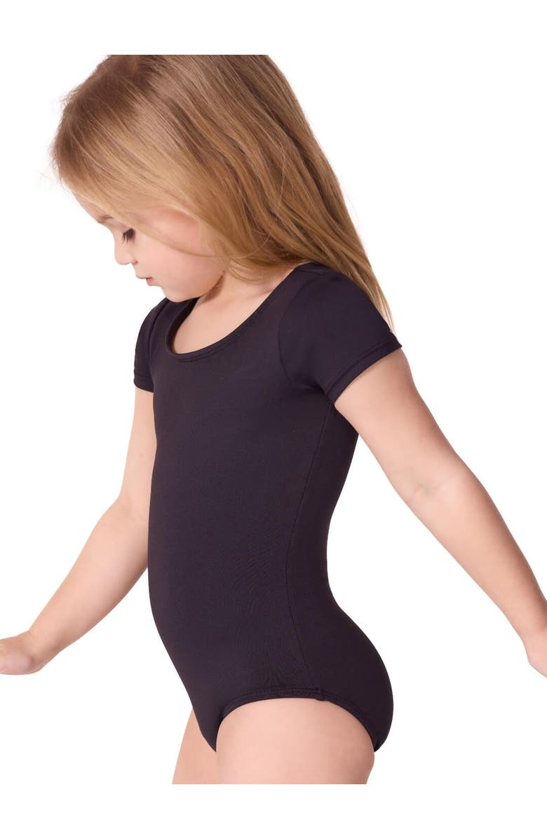 CAPEZIO Future Star Short Sleeve Leotard, Alternate, color, Black