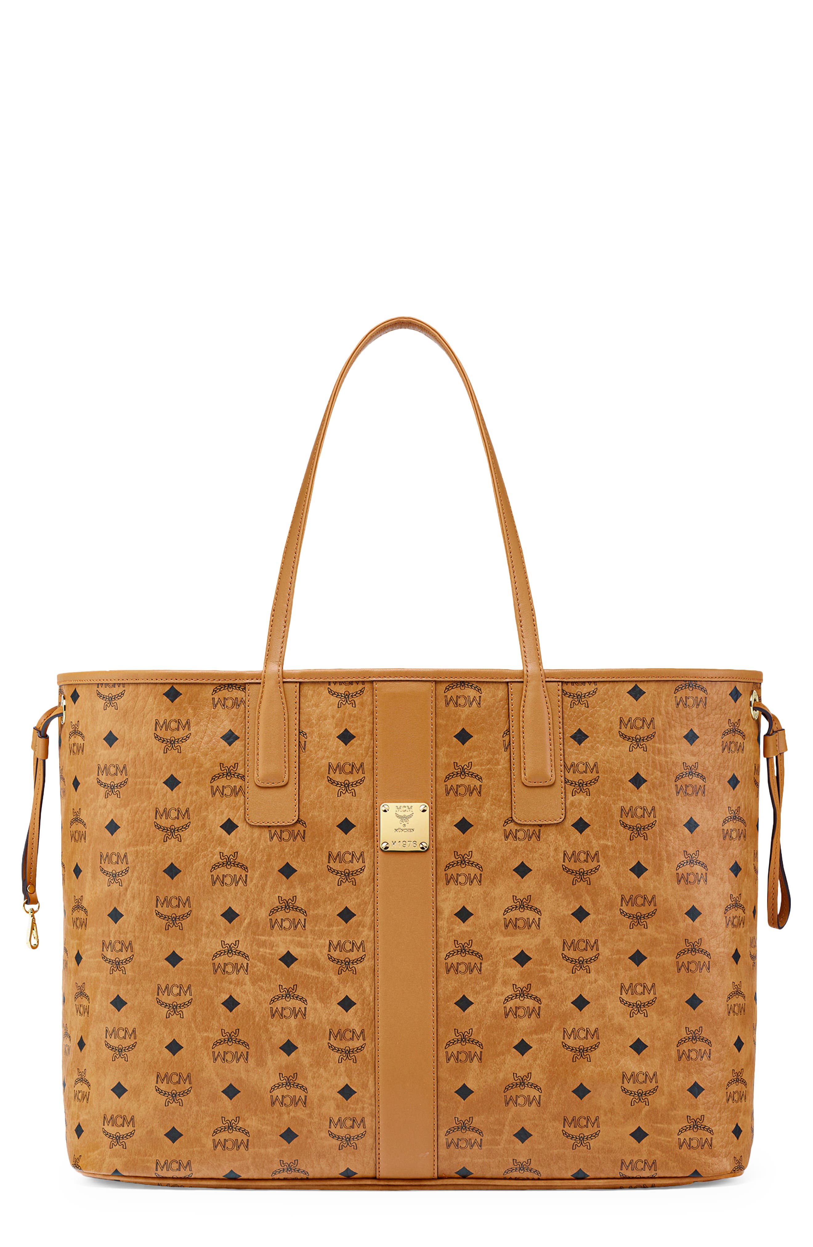 Large Reversible Liz Shopper in Visetos, Main, color, COGNAC