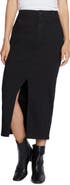Wash Lab Denim Daily Slit Denim Midi Skirt