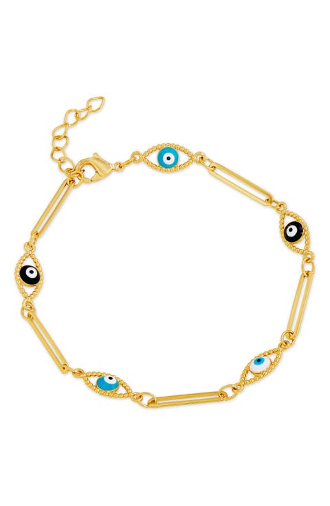 Evil Eye Bar Chain Bracelet