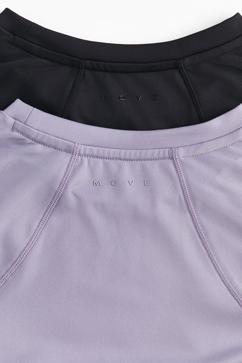 2-Pack Sports Shirts With Drymove, Alternate, color, Dusty lilac/black