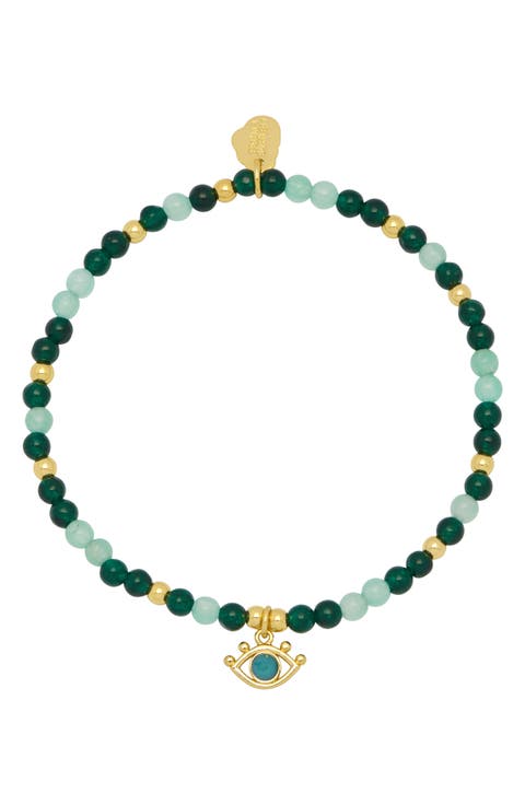 Beaded Evil Eye Stretch Bracelet