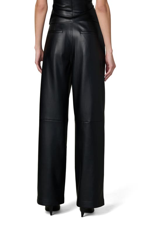 Joe's High Waist Wide Leg Faux Leather Pants In Black