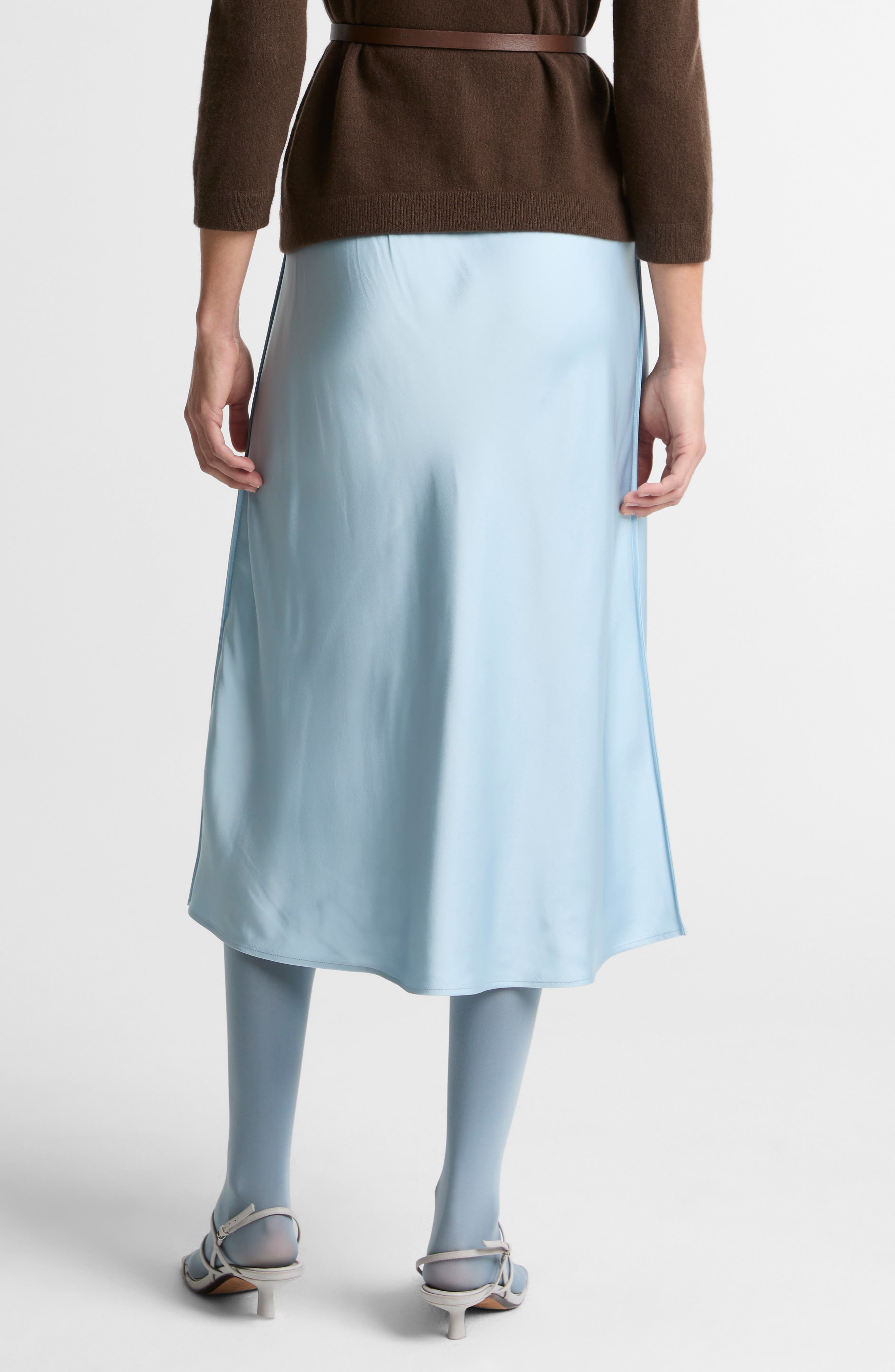 Pull-On Satin Slip Skirt - image 4