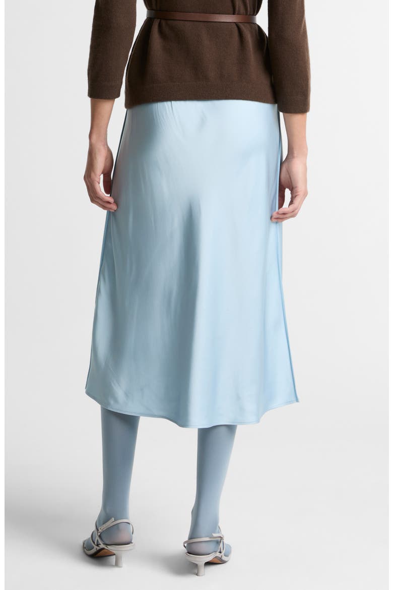 Pull-On Satin Slip Skirt, Alternate, color, CLEARWATER