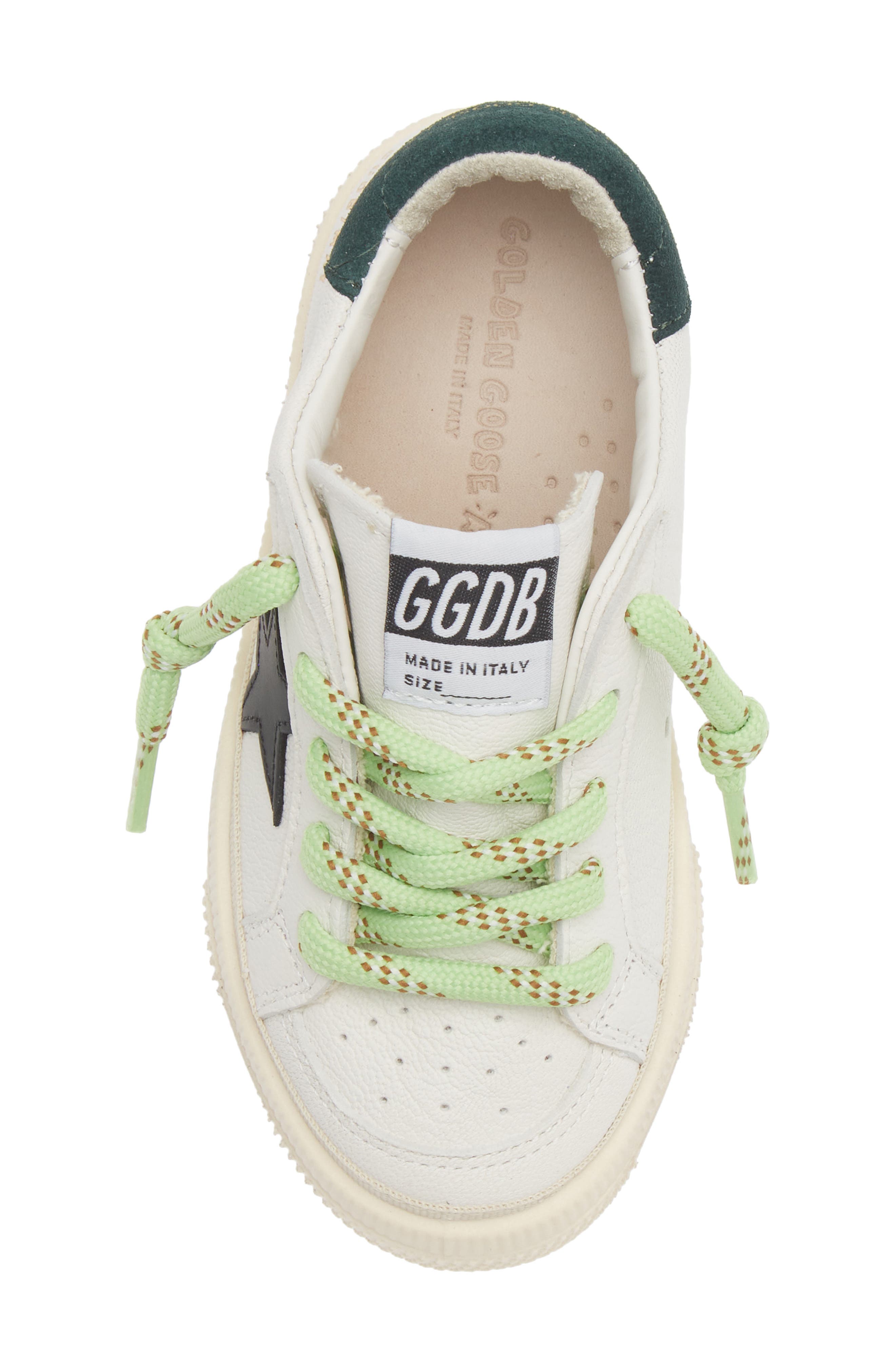 Kids' May Sneaker, Alternate, color, WHITE/ BLACK/ GREEN
