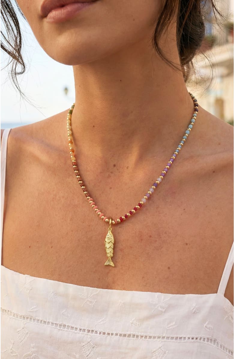 Stella & Dot Kate Gemstone Necklace, Alternate, color, Multi