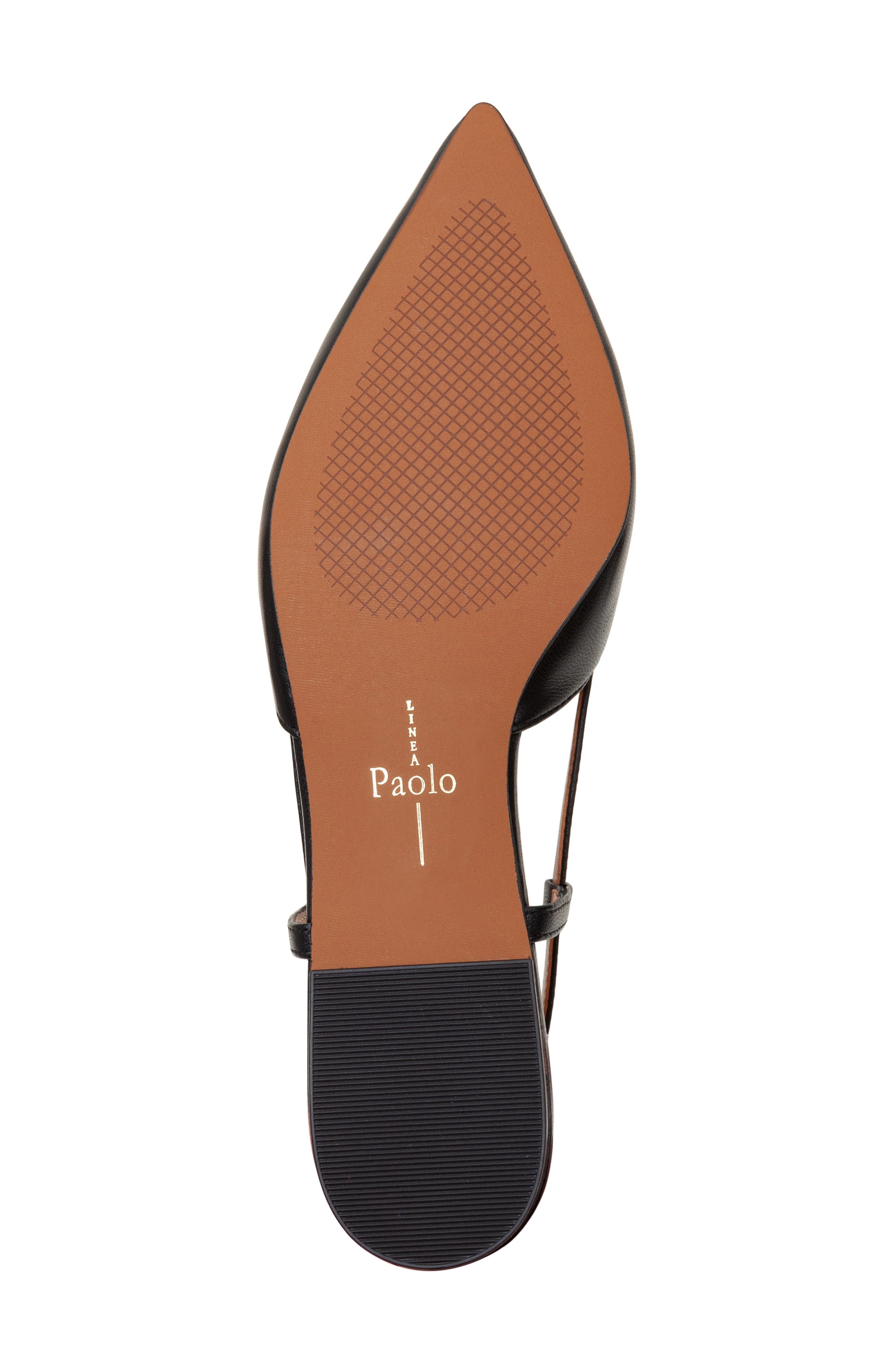 Linea Paolo Cadie Slingback Pointed Toe Flat, Alternate, color, Black