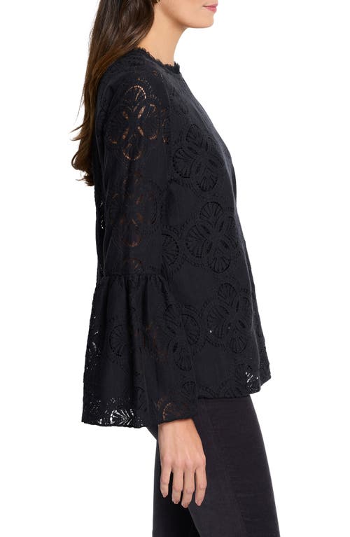 Nic + Zoe Nic+zoe Lace Stitch Bell Sleeve Top