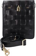 Madison Maison Woven Leather Lock Crossbody Bag