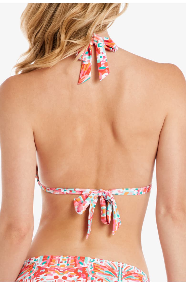 HELEN JON Soft Tie Halter Bra, Alternate, color, Jungle De Rio