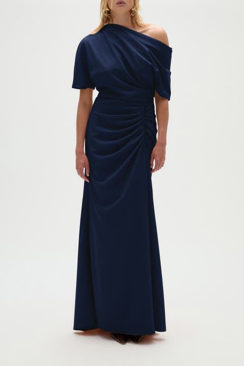 Pebble Crepe Slouch Dress
