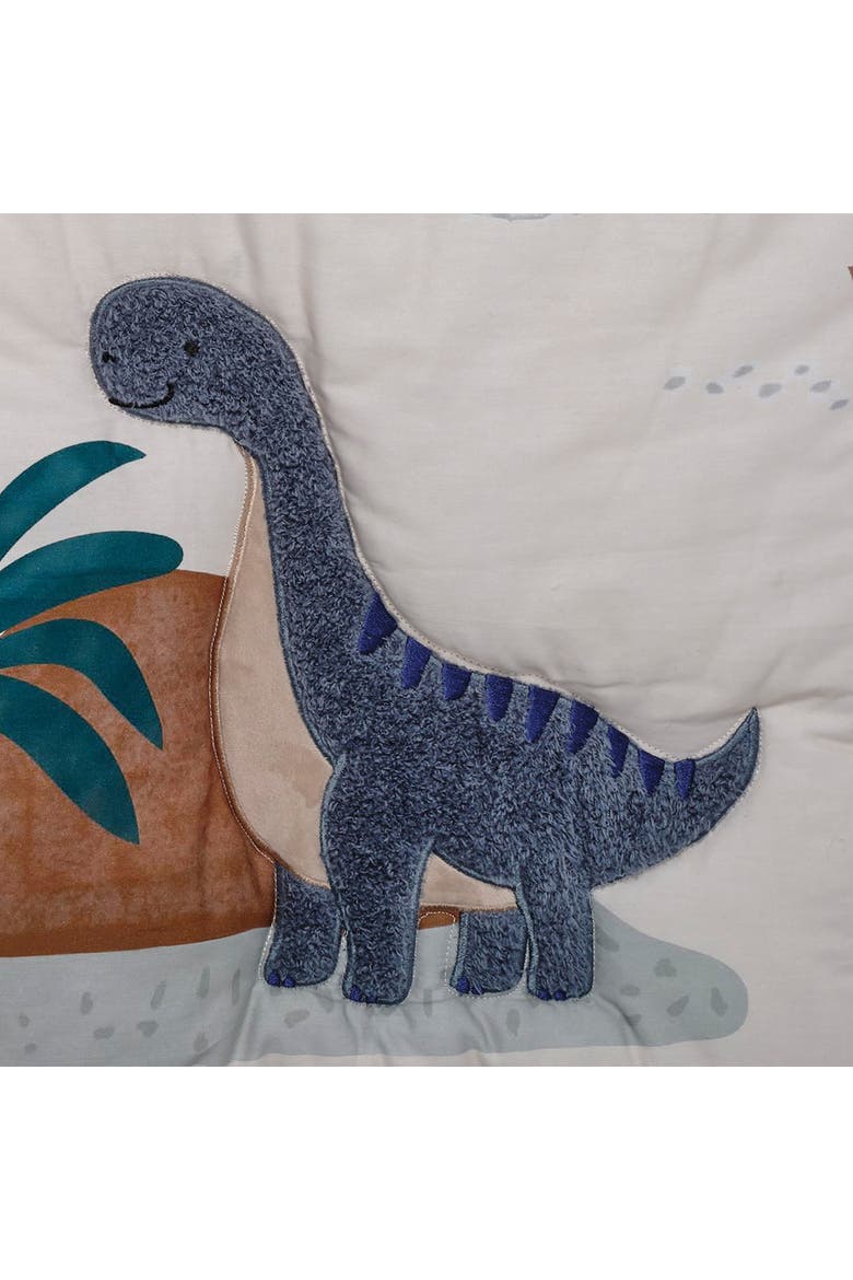 Dino-Might 3-Piece Baby Crib Bedding Set, Alternate, color, Blue