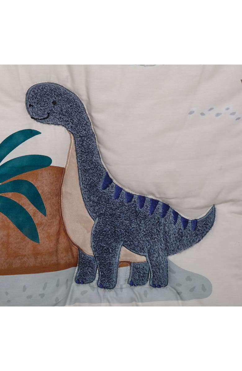 Lambs & Ivy Dino-Might 3-Piece Baby Crib Bedding Set, Alternate, color, Blue