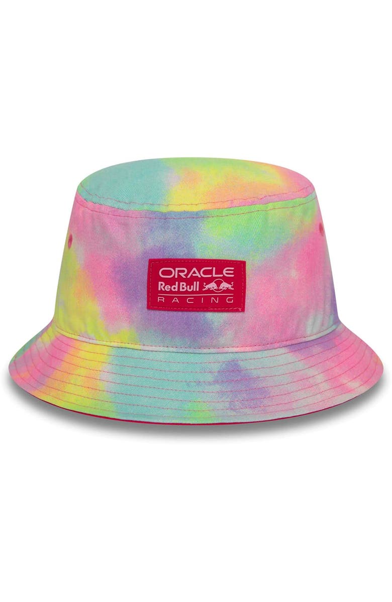 New Era Men's New Era Red Bull Racing Tie-Dye Denim Bucket Hat, Main, color, 