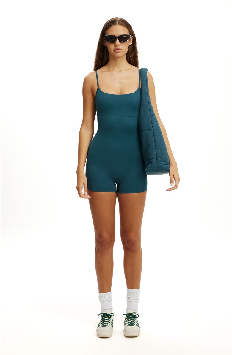 Body Women's Active Ultra Luxe Twist Back Shortie All In One, Alternate, color, Tidal Teal