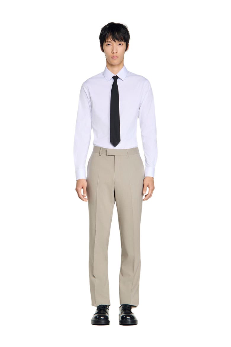 Wool suit trousers, Alternate, color, Aluminum