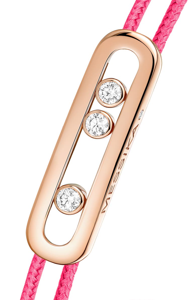 Messika Care Diamond Cord Bracelet, Alternate, color, Pink Gold
