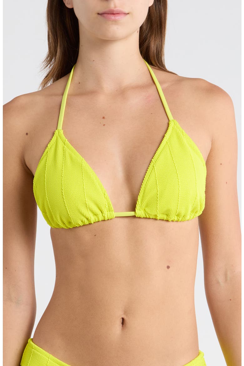 Vibe Surf Triangle Bikini Top, Main, color, LIME
