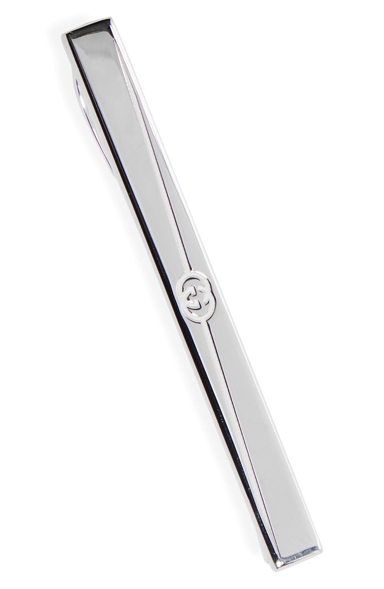 Gucci Diagonal Interlocking-G Tie Bar, Main, color, 