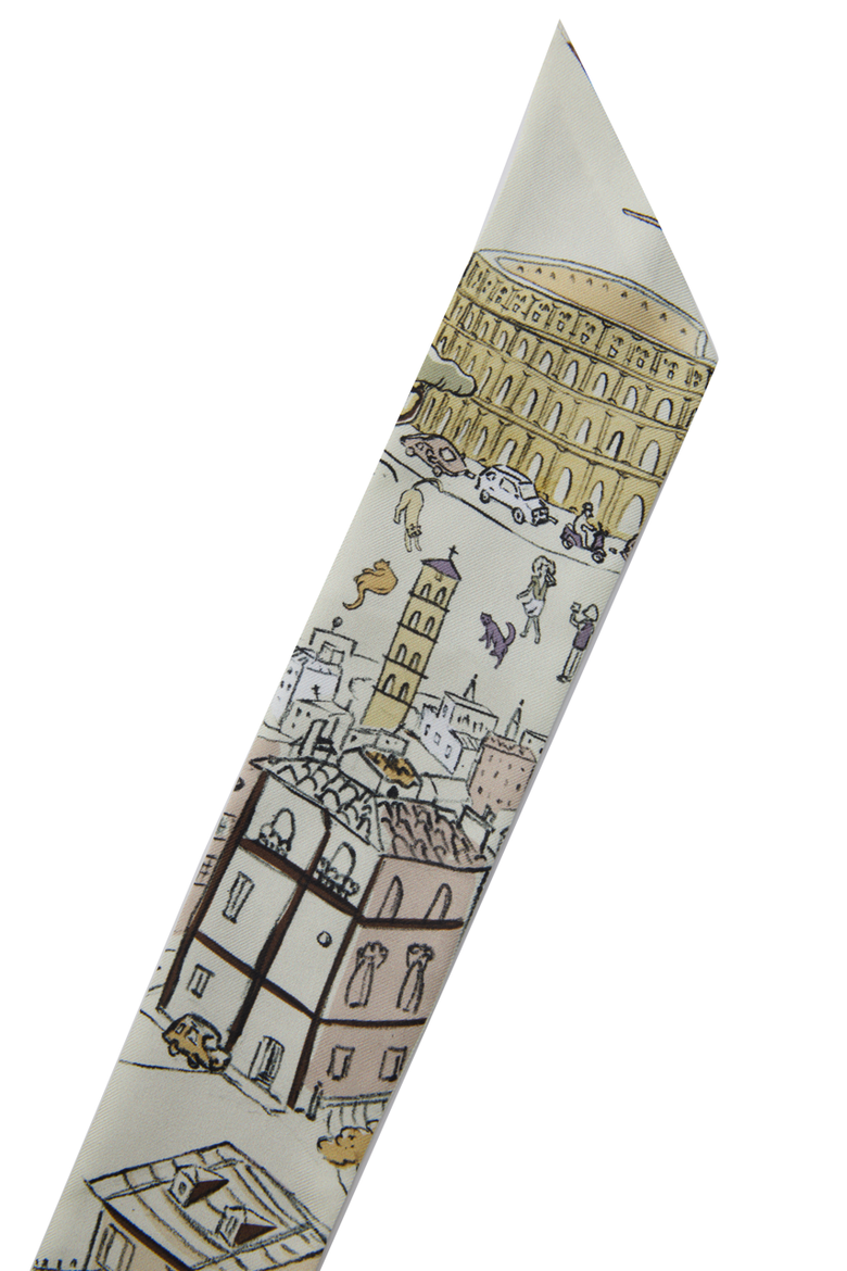 Rome Silk Skinny Scarf, Alternate, color, Soft Limestone