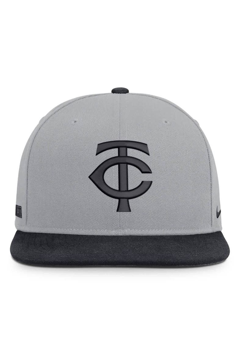 Men's Nike Gray/Navy Minnesota Twins Primetime Pro Dri-FIT Snapback Hat, Alternate, color, Gray