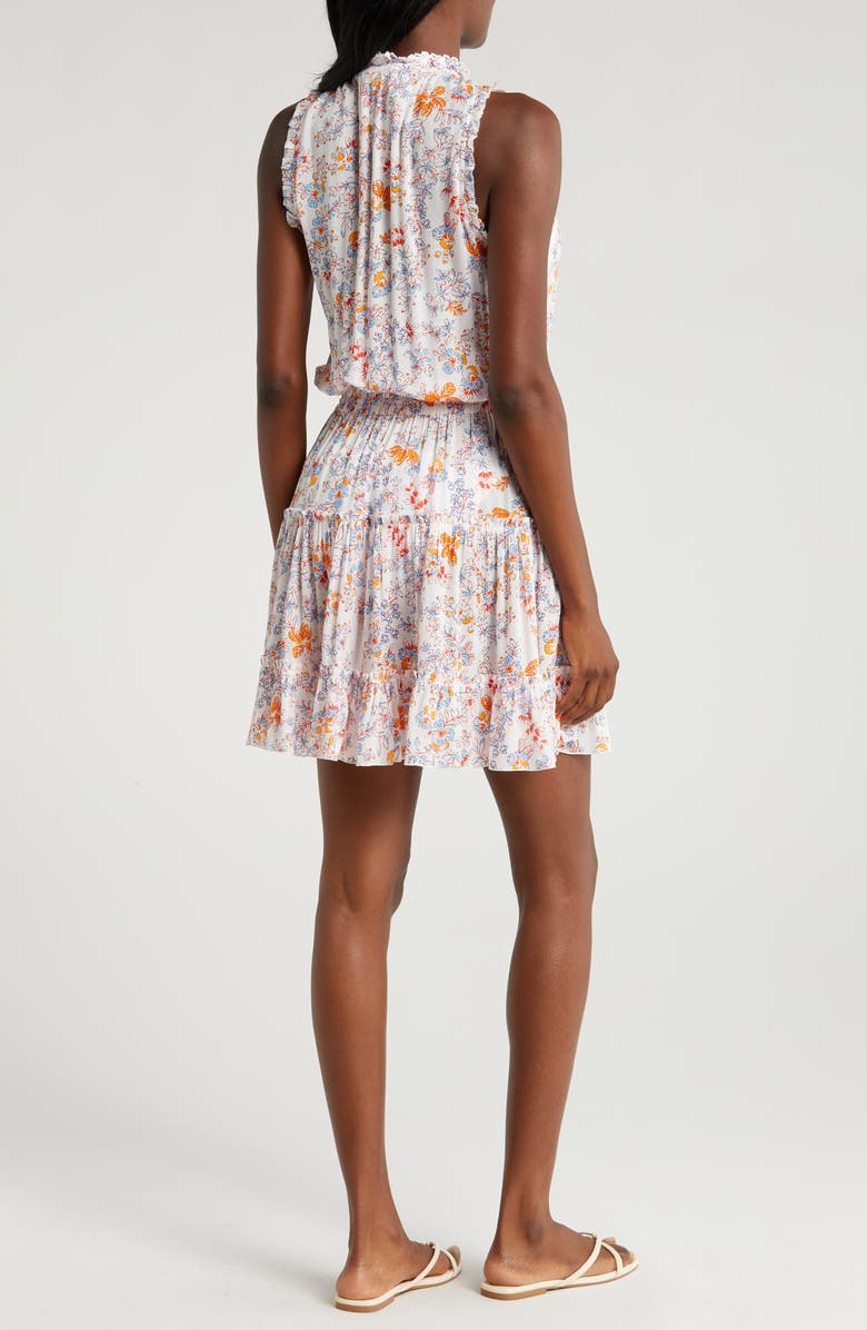 Poupette St Barth Clara Floral Tiered Cover-Up Minidress, Alternate, color, 