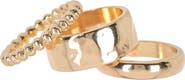 NORDSTROM RACK Hammered Band Ring Set