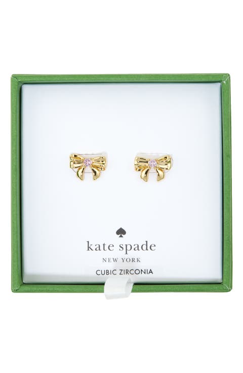 mini bow stud earrings
