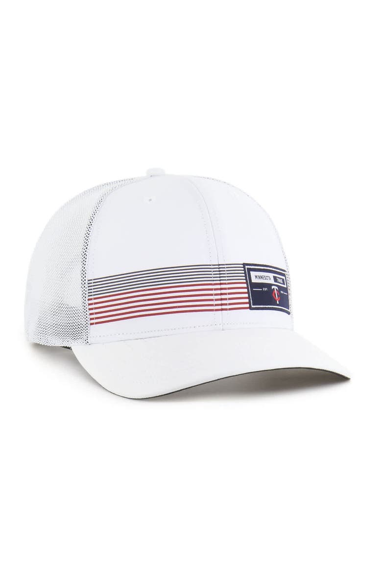 Men's '47  White Minnesota Twins Rangefinder brrr Trucker Adjustable Hat, Alternate, color, White