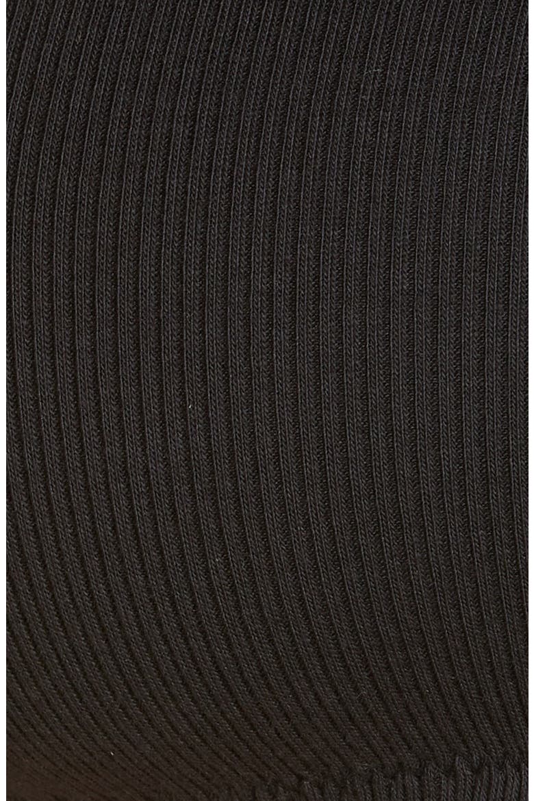 Stretch Cotton Rib Scoop Bralette, Alternate, color, SOOT